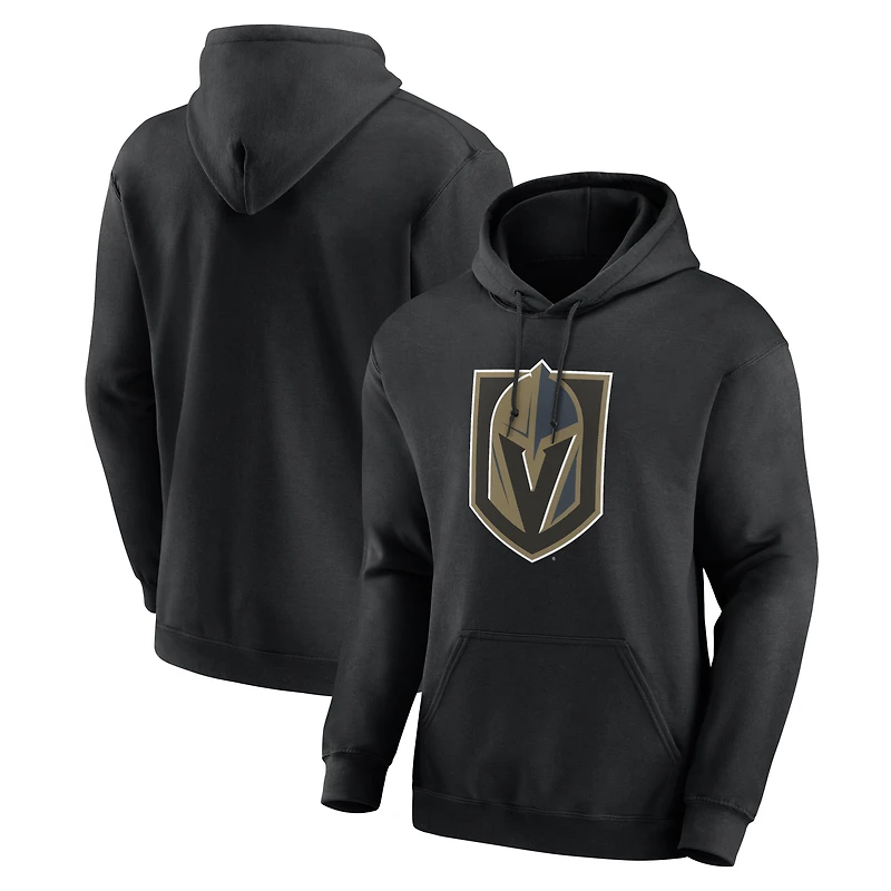 Sweat à capuche essentiel noir Vegas Golden Knights pour homme avec logo athlétique