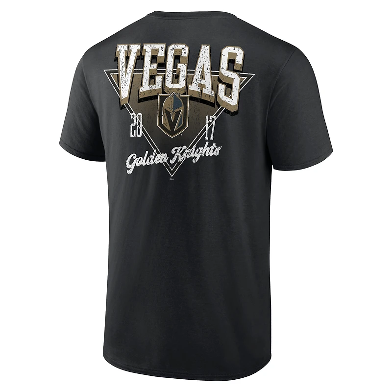 Men's Logo Athletic Black Vegas Golden Knights Never Over T-Shirt