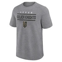 T-shirt athlétique gris chiné pour homme avec logo Vegas Golden Knights.