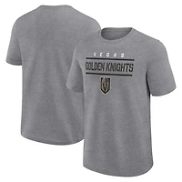 Men's Logo Athletic Heather Gray Vegas Golden Knights Top Notch T-Shirt