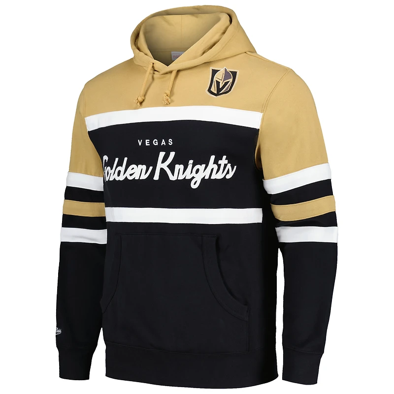 Sweat à capuche Mitchell & Ness pour hommes, noir/or, entraîneur-chef des Golden Knights de Vegas