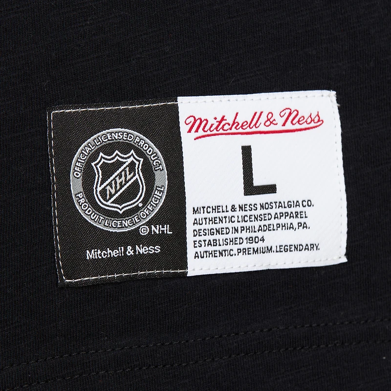 T-shirt à manches longues raglan noir/or Vegas Golden Knights Legendary Slub pour homme Mitchell & Ness