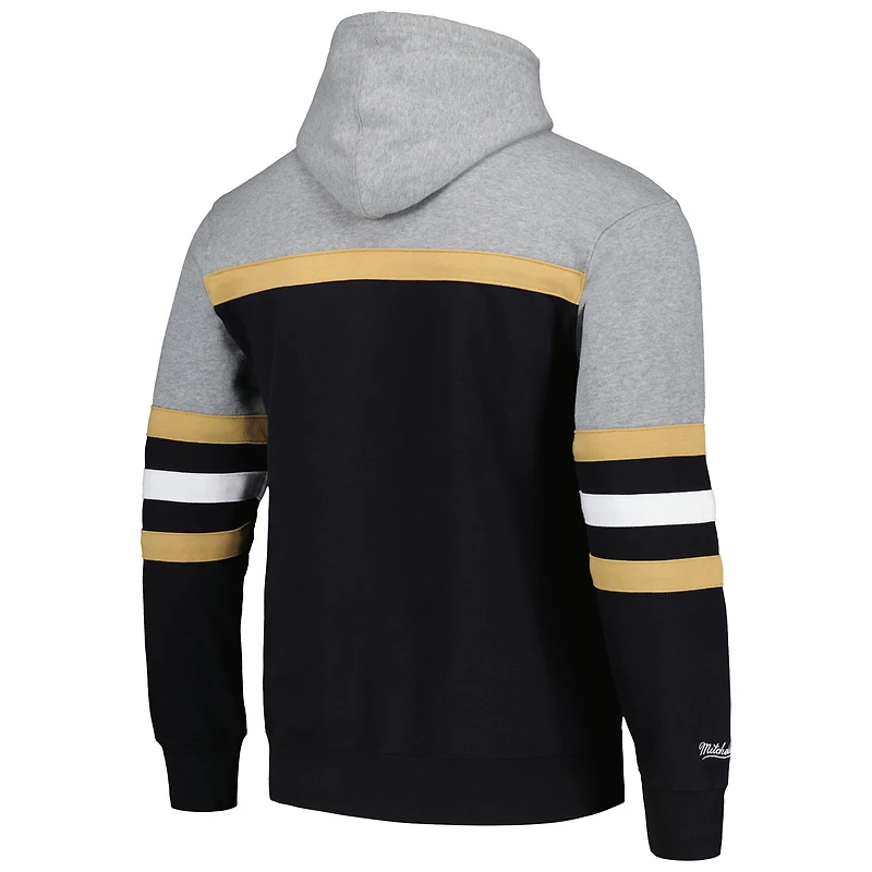 Men's Mitchell & Ness Black/Gray Vegas Golden Knights Head Coach Pullover Hoodie