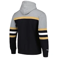Men's Mitchell & Ness Black/Gray Vegas Golden Knights Head Coach Pullover Hoodie