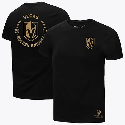 Men's Mitchell & Ness Black Vegas Golden Knights Core Penalty Box 3.0 T-Shirt