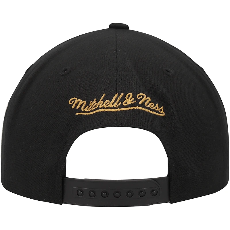 Casquette Snapback Mitchell & Ness Black Vegas Golden Knights Core Team Script 2.0 pour hommes