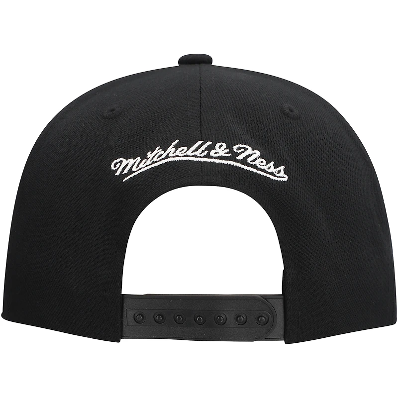 Men's Mitchell & Ness Black Vegas Golden Knights Core Top Spot Snapback Hat