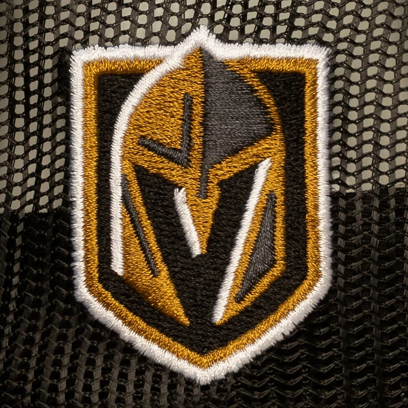 Casquette trucker ajustable Mitchell & Ness noire pour homme, modèle Vegas Golden Knights Head Coach