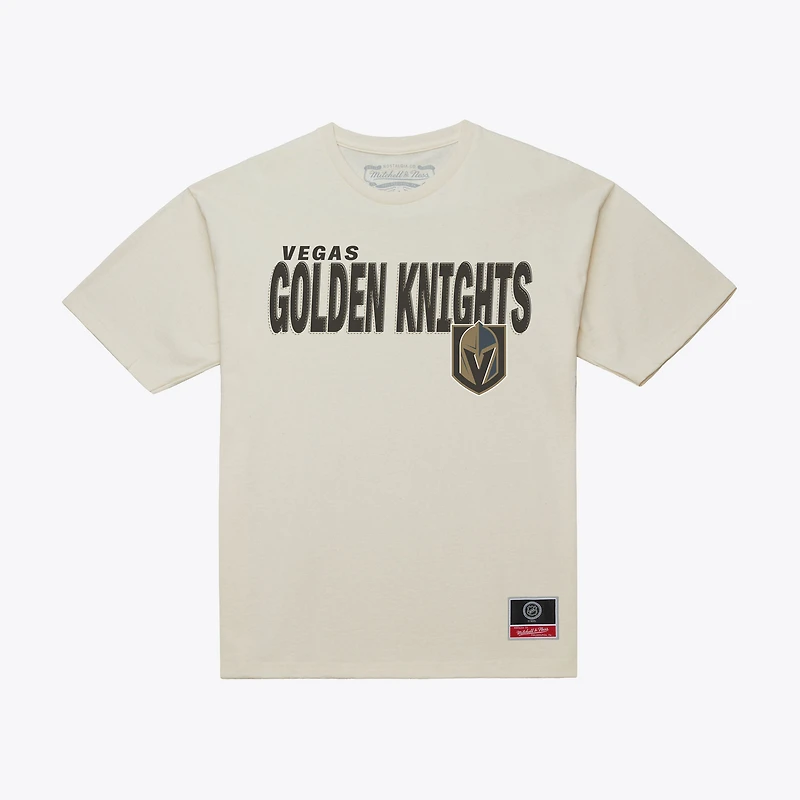 T-shirt Mitchell & Ness Core Plus crème Vegas Golden Knights pour homme