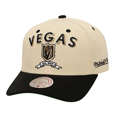 Men's Mitchell & Ness  Cream Vegas Golden Knights Soul Legacy Defined Two-Tone Pro Crown Adjustable Hat