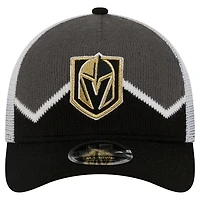 Casquette de camionneur ajustable 9FORTY A-Frame M-Crown pour homme New Era noire/grise des Vegas Golden Knights