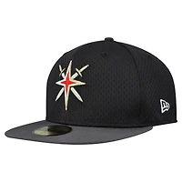 Men's New Era Black/Gray Vegas Golden Knights Mesh Crown Two-Tone 59FIFTY Fitted Hat