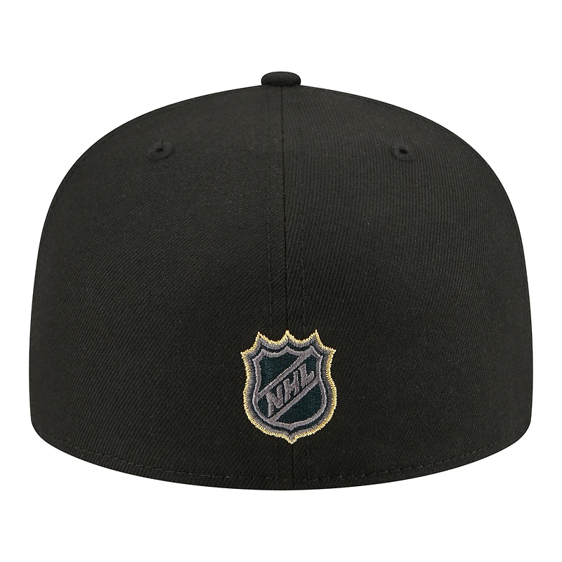 Men's New Era Black Vegas Golden Knights Color Pop 59FIFTY Fitted Hat