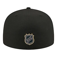 Men's New Era Black Vegas Golden Knights Color Pop 59FIFTY Fitted Hat