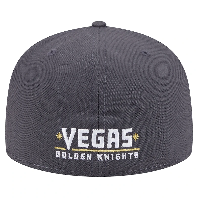 Men's New Era  Black Vegas Golden Knights Deceptor 59FIFTY Fitted Hat