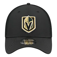 Men's New Era  Black Vegas Golden Knights Logo 39THIRTY Flex Hat