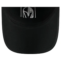 Men's New Era  Black Vegas Golden Knights Stamp Fabric Applique 9TWENTY Adjustable Hat