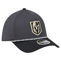 Men's New Era  Charcoal/Black Vegas Golden Knights 39THIRTY Two-Tone Featherweight M-Crown Flex Hat