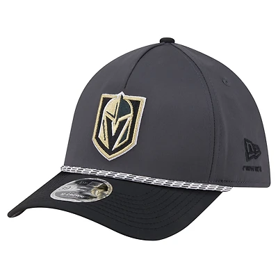 Men's New Era  Charcoal/Black Vegas Golden Knights 39THIRTY Two-Tone Featherweight M-Crown Flex Hat