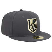 Casquette ajustée New Era Core 59FIFTY pour homme, couleur anthracite, Vegas Golden Knights