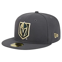 Casquette ajustée New Era Core 59FIFTY pour homme, couleur anthracite, Vegas Golden Knights