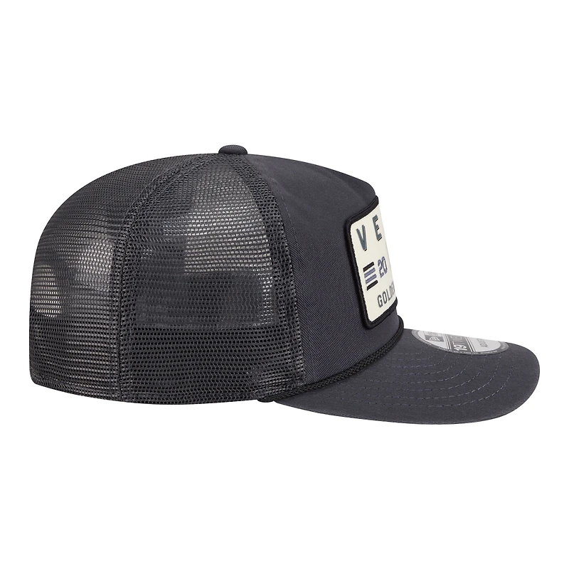 Men's New Era Charcoal Vegas Golden Knights Washed Patch 19TWENTY Trucker Adjustable Hat