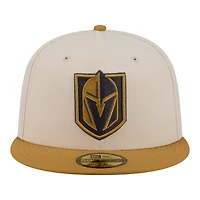 Men's New Era  Cream/Tan Vegas Golden Knights Colorpack Two-Tone 59FIFTY Fitted Hat
