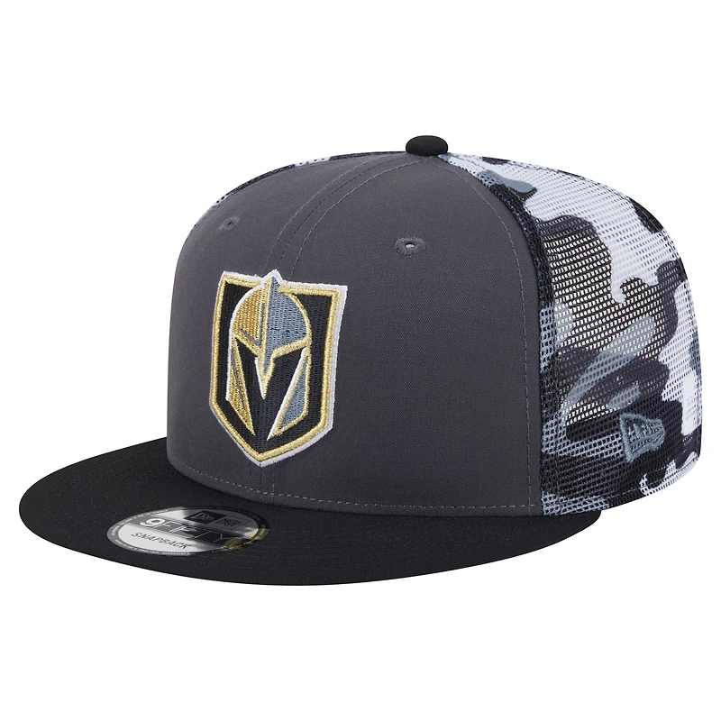 Casquette snapback 9FIFTY camouflage Vegas Golden Knights gris/noir New Era pour homme