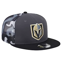 Men's New Era Gray/Black Vegas Golden Knights Camo Meshback 9FIFTY Snapback Hat