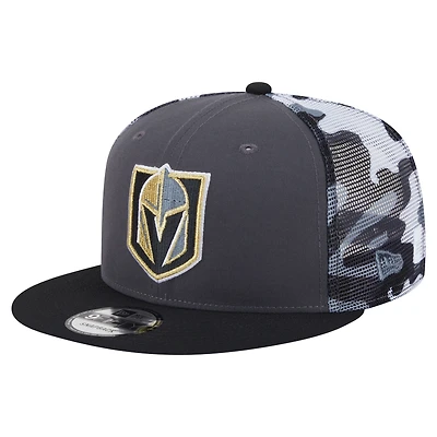 Casquette snapback 9FIFTY camouflage Vegas Golden Knights gris/noir New Era pour homme