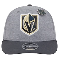 Pin snapback 9FIFTY basse en laine pour homme New Era, gris/noir, Vegas Golden Knights