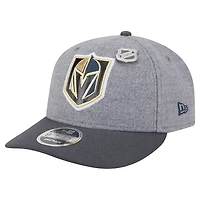 Pin snapback 9FIFTY basse en laine pour homme New Era, gris/noir, Vegas Golden Knights