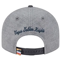 Men's New Era  Gray/Black Vegas Golden Knights Wool Pin Low Profile 9FIFTY Snapback Hat