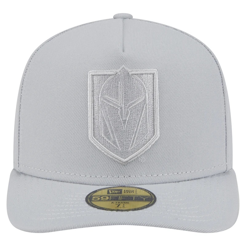 Men's New Era Gray Vegas Golden Knights Color Pack A-Frame 59FIFTY Fitted Hat