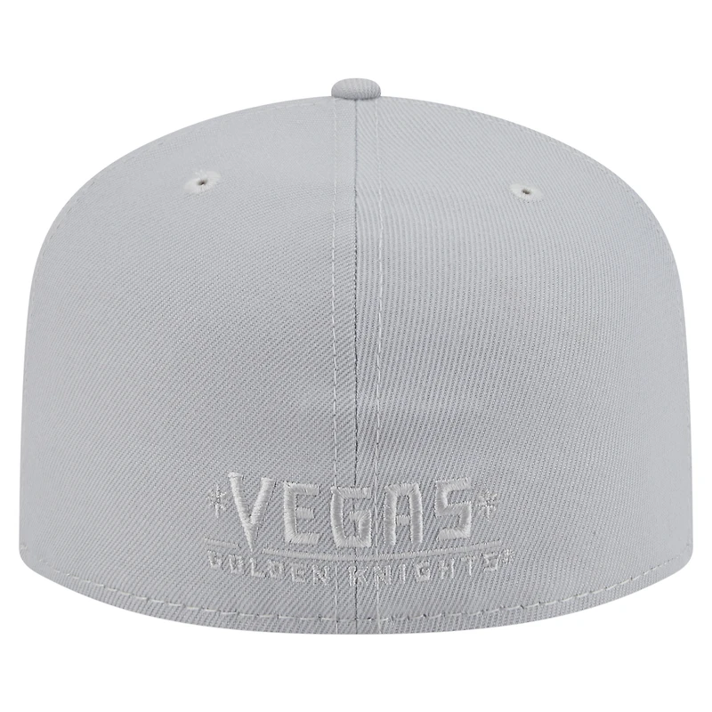Men's New Era Gray Vegas Golden Knights Color Pack A-Frame 59FIFTY Fitted Hat