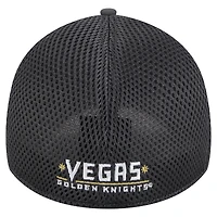 Men's New Era  Gray Vegas Golden Knights Linear Featherweight 39THIRTY Flex Hat