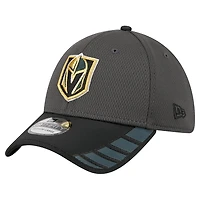 Casquette New Era grise Vegas Golden Knights Visor Hit 39THIRTY Flex pour homme
