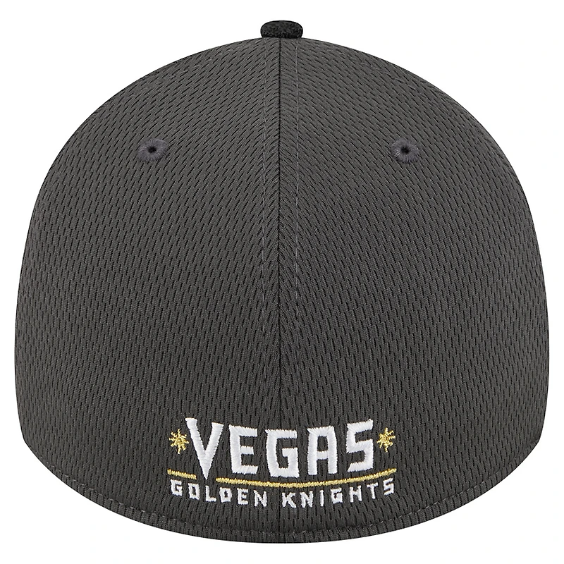 Men's New Era Gray Vegas Golden Knights Visor Hit 39THIRTY Flex Hat