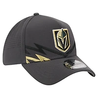 Men's New Era Gray Vegas Golden Knights Zig Zag 39THIRTY A-Frame Perforated Flex Hat