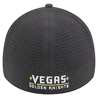 Men's New Era Gray Vegas Golden Knights Zig Zag 39THIRTY A-Frame Perforated Flex Hat
