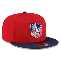 Men's New Era Heather Red/Navy Vegas Golden Knights Americana 2-Tone 59FIFTY Fitted Hat