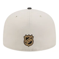 Casquette ajustée New Era 59FIFTY pour homme, beige/noir, Vegas Golden Knights, logo local