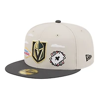 Men's New Era  Tan/Black Vegas Golden Knights Localized City Icon 59FIFTY Fitted Hat