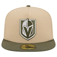 Men's New Era  Tan/Olive Vegas Golden Knights Color Pack Two-Tone 59FIFTY A-Frame Fitted Hat