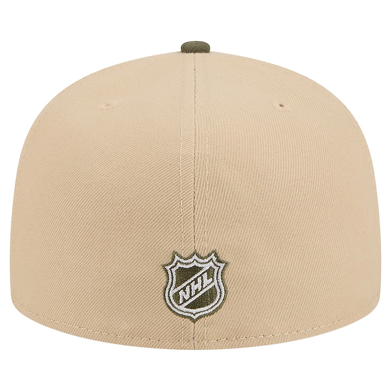 Men's New Era  Tan/Olive Vegas Golden Knights Color Pack Two-Tone 59FIFTY A-Frame Fitted Hat