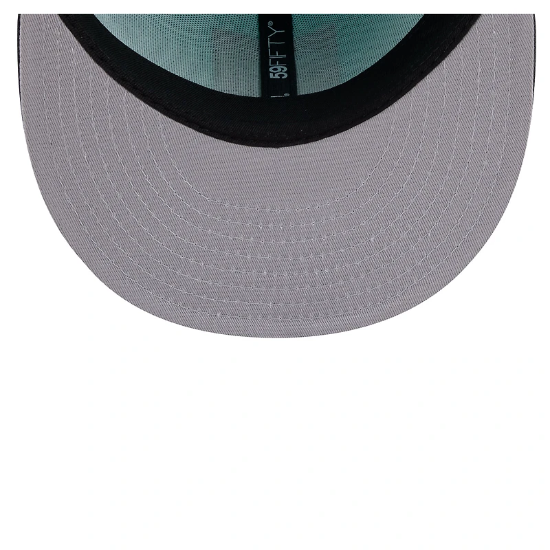 Men's New Era Turquoise/Charcoal Vegas Golden Knights Two-Tone Color Pack 59FIFTY Fitted Hat