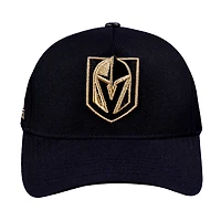 Men's Pro Standard  Black Vegas Golden Knights Metallic Logo Pinch Front Adjustable Hat
