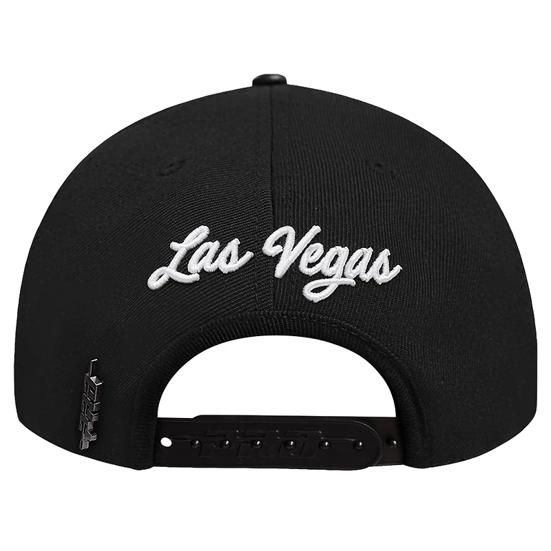 Casquette Snapback à pincement avant pour homme Pro Standard Vegas Golden Knights Paint the City Black