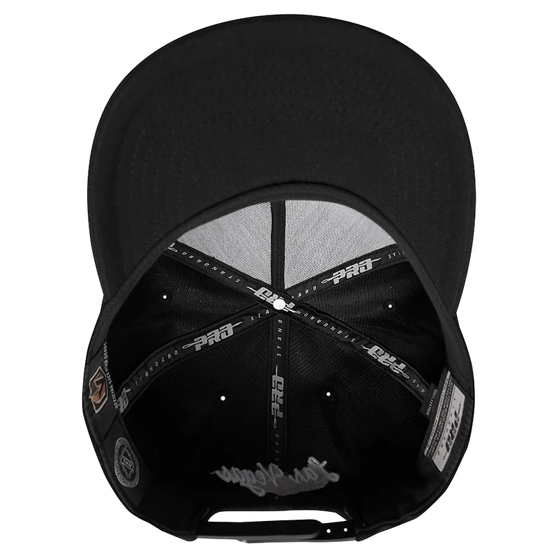Men's Pro Standard Black Vegas Golden Knights Paint the City Pinch Front Snapback Hat