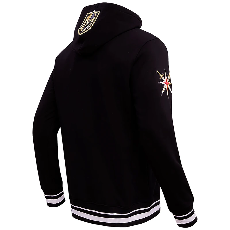 Men's Pro Standard Black Vegas Golden Knights Retro Classic Fleece Pullover Hoodie